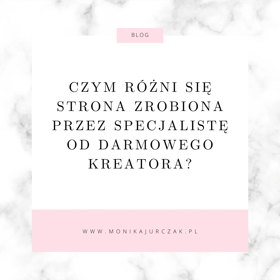 Read more about the article Czym różni się strona zrobiona przez specjalistę od darmowego kreatora?