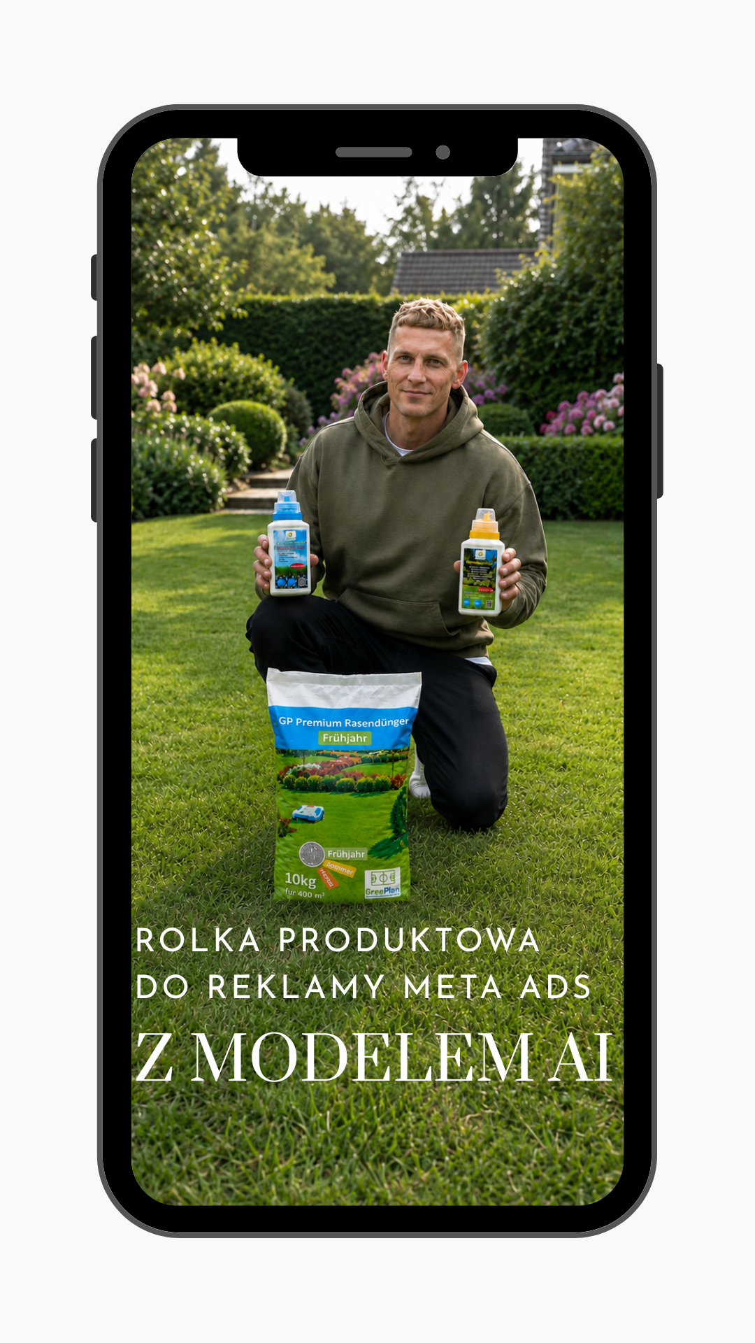 Kadr z wideo: Reklama produktowa · model AI